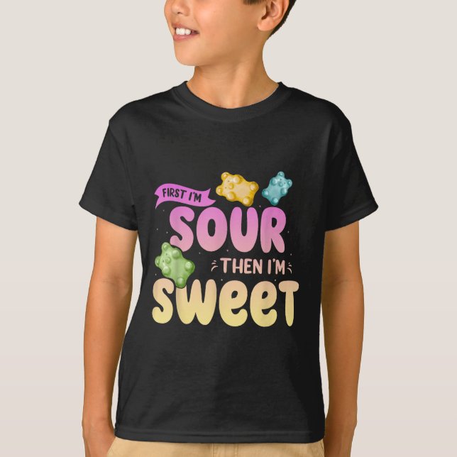 T-shirt J'Aime Alors Je Suis Douce Funny Candy Patch Sweet (Devant)