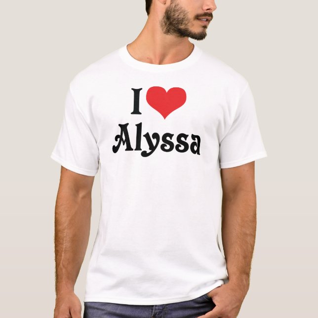 T-shirt J'aime Alyssa (Devant)