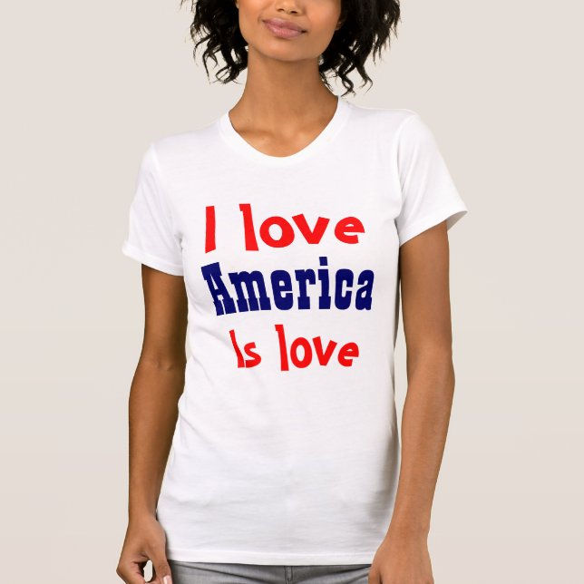 T-shirt J'aime Amérique (Devant)