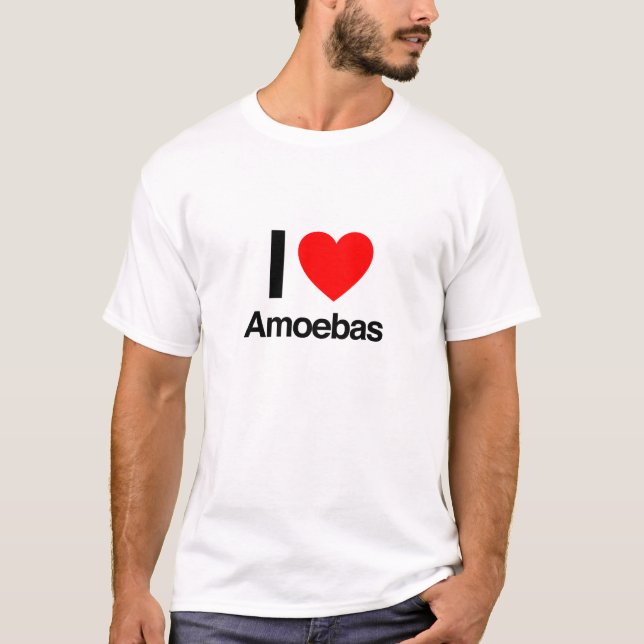 T-shirt j'aime amoebas (Devant)