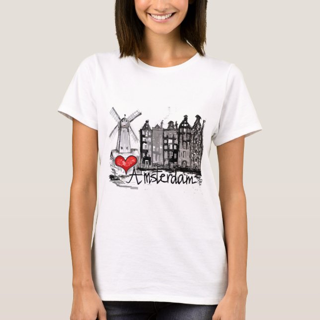 T-shirt J'aime Amsterdam (Devant)
