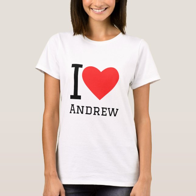 T-shirt J'aime andrew (Devant)