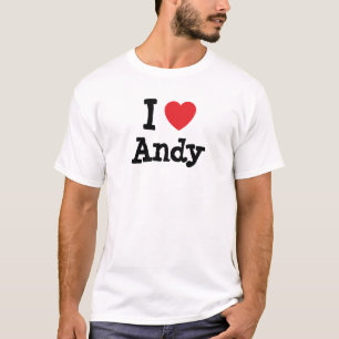 T-shirt J'aime Andy coeur personnalisé