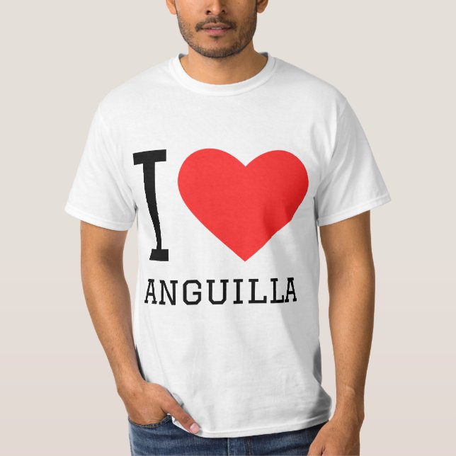 T-shirt J'aime anguilla (Devant)
