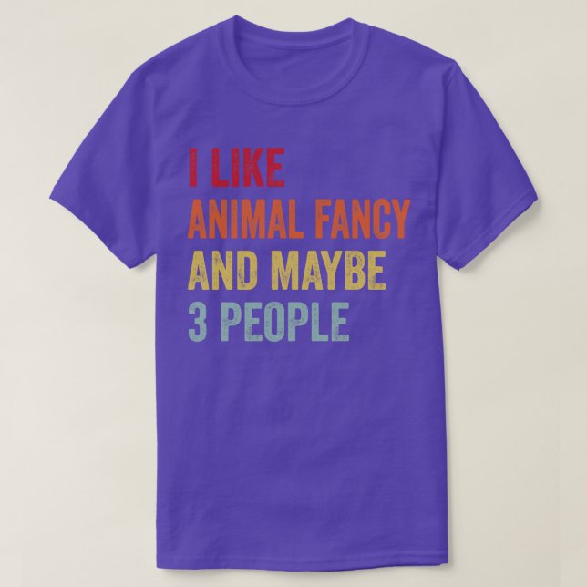 T-shirt J'Aime Animal Fancy Peut-Être 3 Personnes (Design devant)