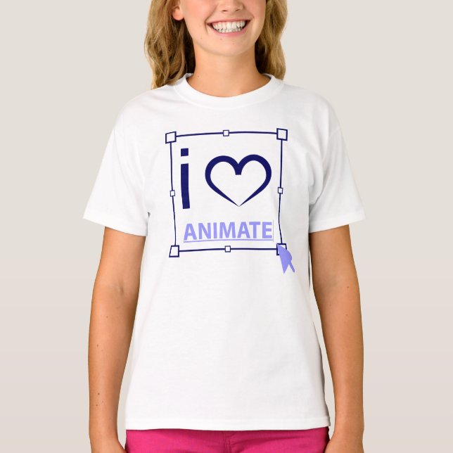 T-shirt J'aime Animate (Devant)