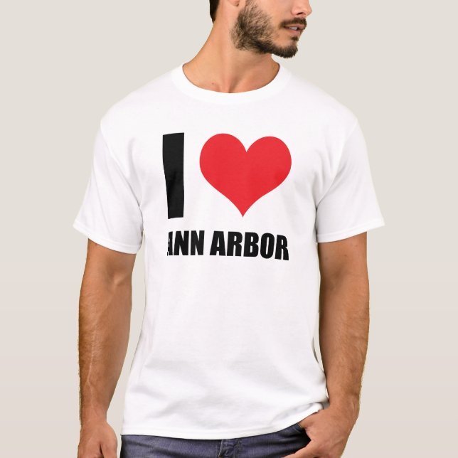 T-shirt J'aime Ann Arbor (Devant)