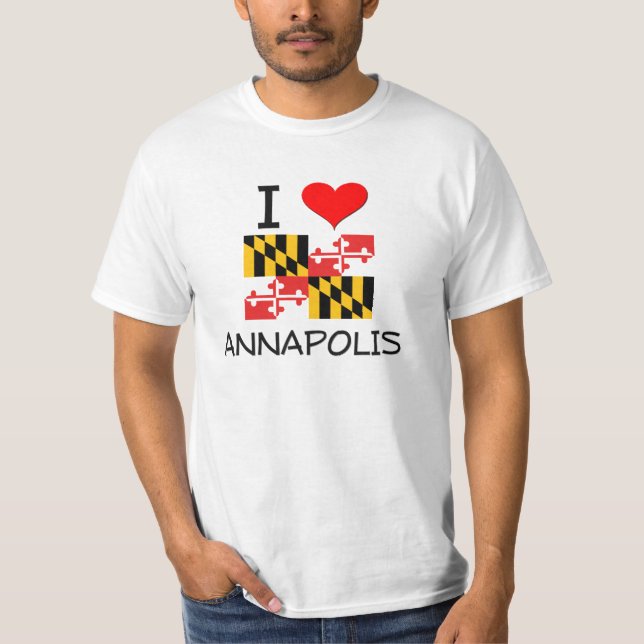 T-shirt J'aime Annapolis le Maryland (Devant)