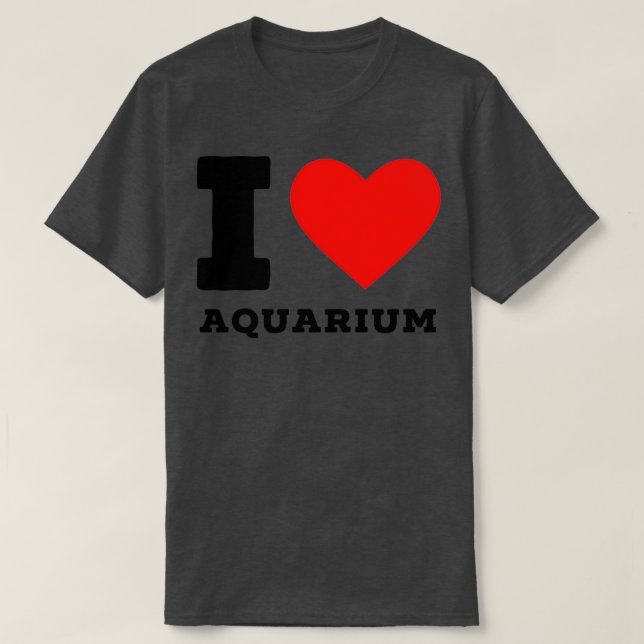 T-shirt j'aime aquarium (Design devant)