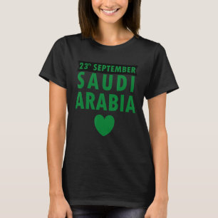 T-shirt J'aime Arabie Saoudite drapeau vert fête nationale
