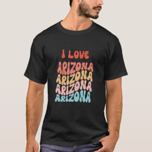 T-shirt J'aime Arizona Vintage Retro State of Arizona USA
