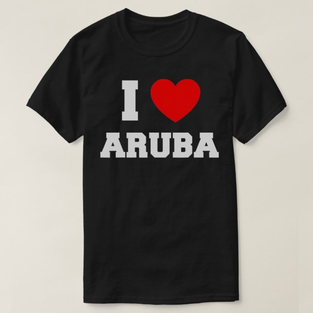 T-shirt J'aime Aruba (Design devant)