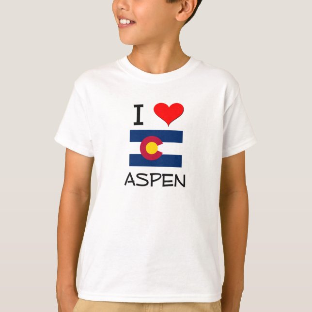 T-shirt J'aime ASPEN le Colorado (Devant)