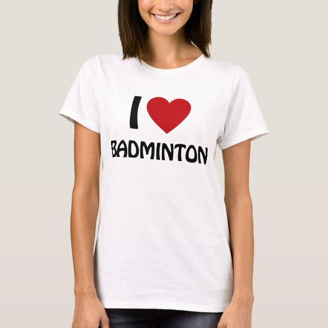 T-shirt J'aime Badminton (Devant)