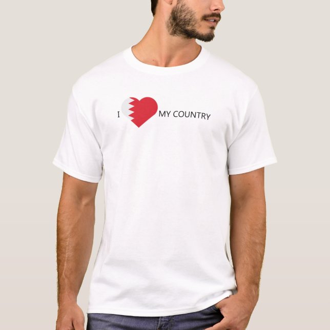 T-shirt J'aime Bahreïn (Devant)