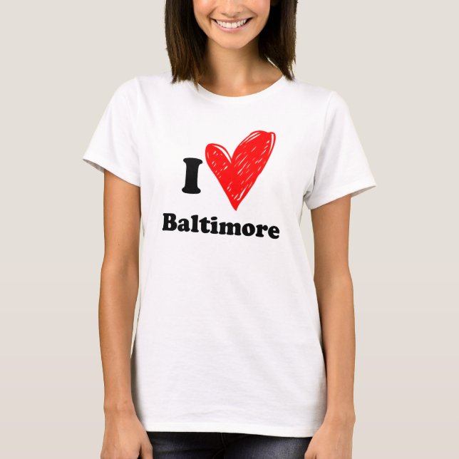 T-shirt J'aime Baltimore (Devant)