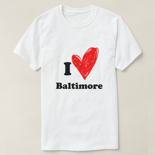T-shirt J'aime Baltimore (Design devant)
