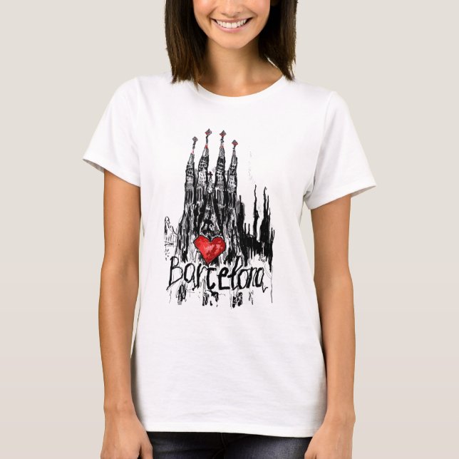 T-shirt J'aime Barcelone (Devant)