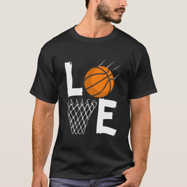 T-shirt J'aime Basket-ball Bball Pour (Devant)