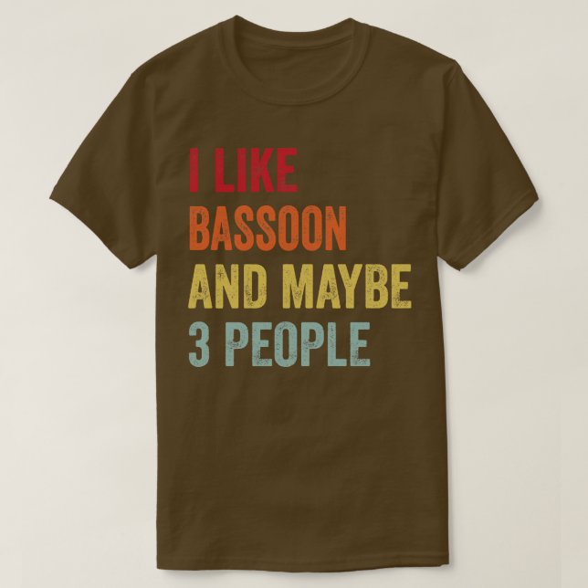 T-shirt J'Aime Bassoon Peut-Être 3 Personnes (Design devant)