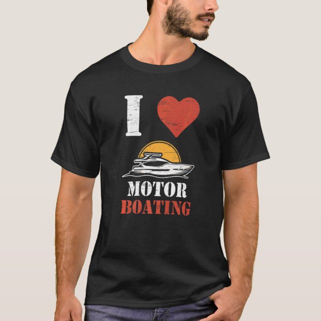 T-shirt J'Aime Bateaux À Moteur Bateaux À Voile Paddling A (Devant)