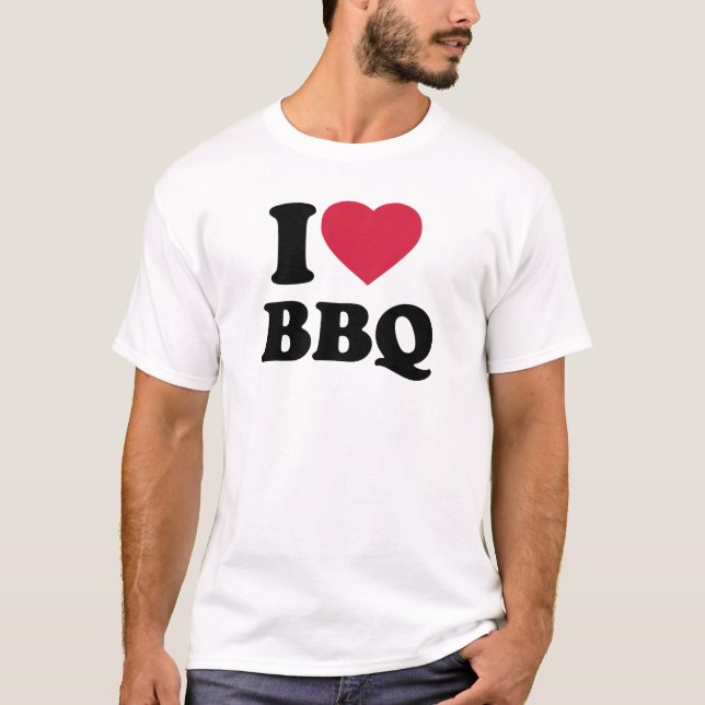 T-shirt J'aime BBQ - barbecue (Devant)