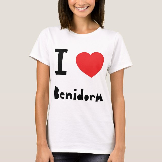 T-shirt J'aime Benidorm (Devant)