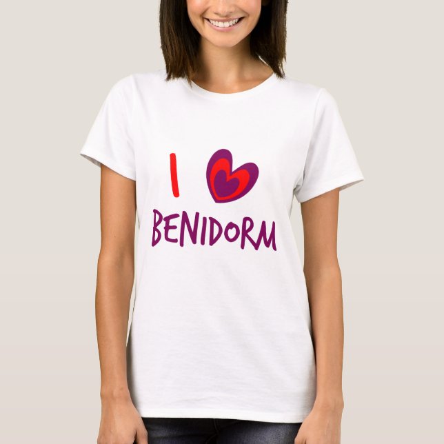T-shirt J'aime Benidorm (Devant)