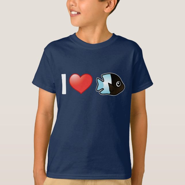 T-shirt J'Aime Bicolor Damselfish (Devant)