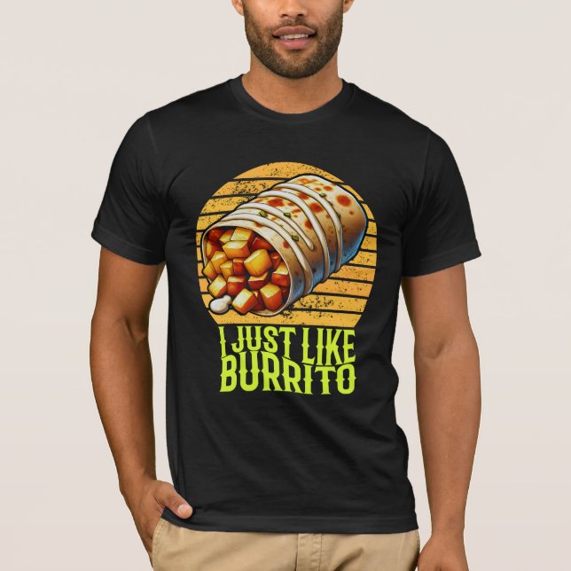 T-shirt j'aime bien burrito (Devant)