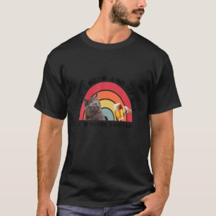 T-shirt J'Aime Bière Mon Chat Et Peut-Être 3 Personnes Drô