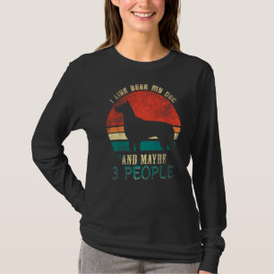 T-shirt J'Aime Bière Mon Chien Et Peut-Être 3 Personnes Ch