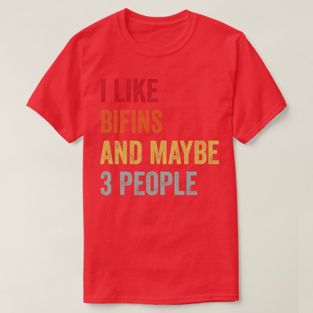 T-shirt J'Aime Bifines Peut-Être 3 Personnes (Design devant)