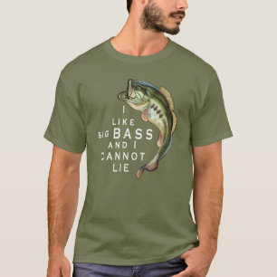 T-shirt J'aime Big Bass Funny Fishing
