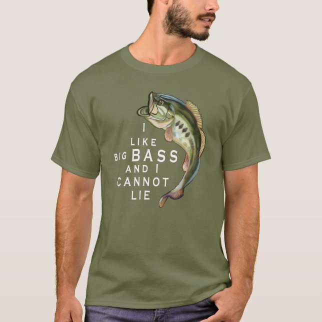 T-shirt J'aime Big Bass Funny Fishing (Devant)