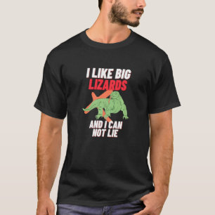T-shirt J'Aime Big Lizards Moniteur Tegu Komodo Porté Dr.