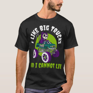T-shirt J'Aime Big Trucks Funny Monster Truck Cadeau