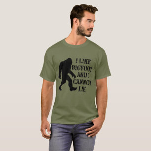 T-shirt J'aime Bigfoot et je ne peux pas mentir