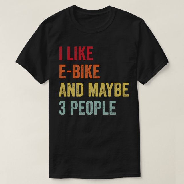 T-shirt J'Aime Bike Peut-Être 3 Personnes (Design devant)