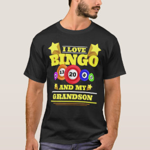 T-shirt J'Aime Bingo Et Mon Petit-Fils Casino Gambling Lot