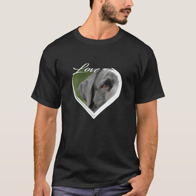 T-shirt J'aime Black Lab Labrador Retriever de l'animal  1 (Devant)