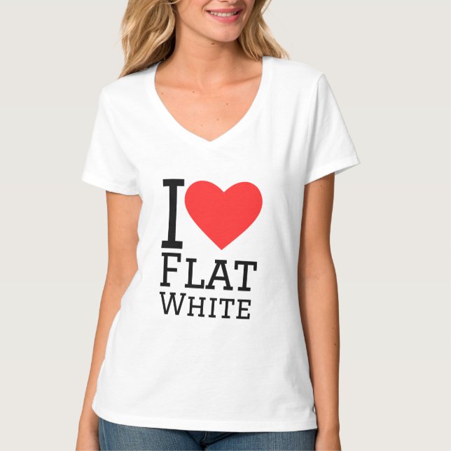 T-shirt J'aime blanc plat (Devant)