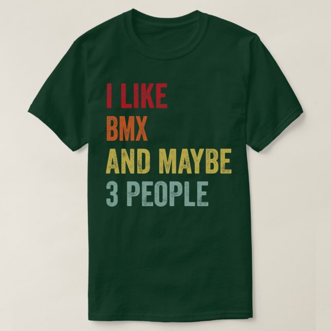 T-shirt J'Aime BMX Peut-Être 3 Personnes (Design devant)