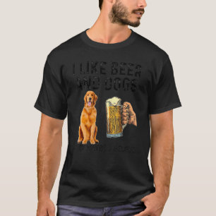 T-shirt J'Aime Boire De La Bière Et Des Chiens Golden Retr