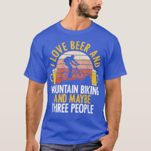 T-shirt J'Aime Boire de la bière et VTT Introvert C
