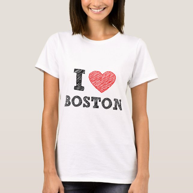T-shirt J'aime Boston (Devant)