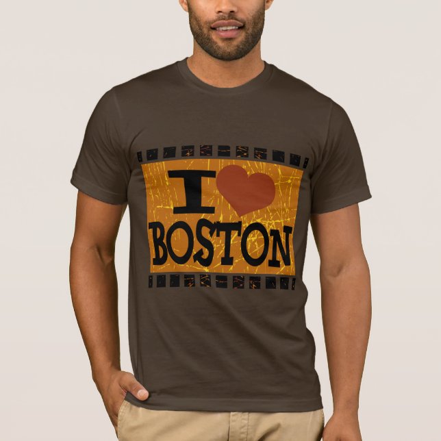 T-shirt J'aime Boston - Boston vintage (Devant)