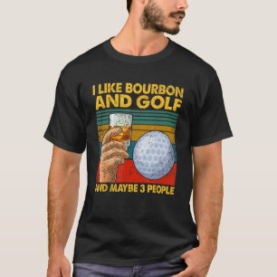T-shirt J'aime Bourbon et Golf et peut-être 3 personnes Ci