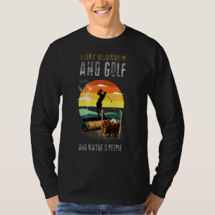 T-shirt J'aime Bourbon et Golf et peut-être 3 personnes Wh