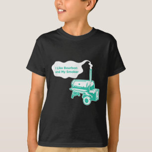 T-shirt J'Aime Bourbon Et Mon Fumeur Funny Bbq Whiskey Gif
